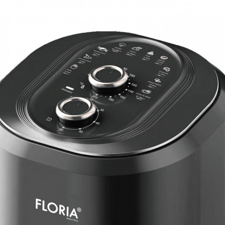 Фритюрник с горещ въздух Air Fryer Floria ZLN8009, 1360 W, 6l, 80-200C, Таймер, Черен