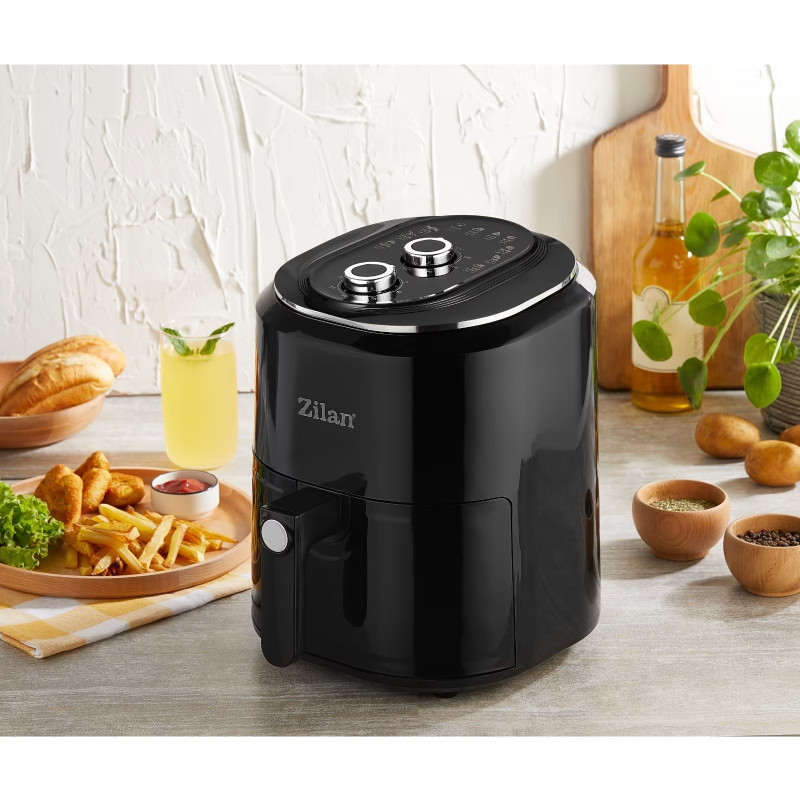 Фритюрник с горещ въздух Air Fryer Floria ZLN8009, 1360 W, 6l, 80-200C, Таймер, Черен