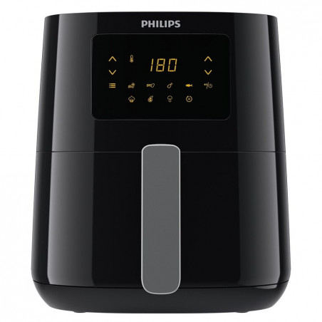 Фритюрник с горещ въздух Philips HD9252/70, 4.1L, 1400W, LED, 7 програми, 90% по-малко мазнини, Rapid Air, Черен