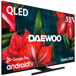 Телевизор Daewoo D55DH55UQMS, ANDROID TV, 3840x2160 UHD-4K, QLED, 55 inch, 139 см, Черен