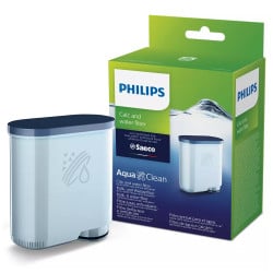 Филтър за вода Philips Saeco AquaClean CA6903/10, До 625 чаши, Удължава живота на машината, Премахва калция по естествен път, Бял/син