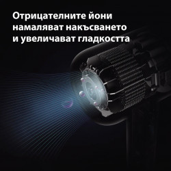 Сешоар за коса JIMMY F8, 1600W, Ултразвуков, 110 000 rpm/min, LED дисплей, 3 скорости, 3 температурни настройки, Черен