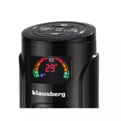 Вентилатор кула Klausberg KB 7720, 55 W, 3 скорости, 3 нива, Дигитален дисплей, Дистанционно, Таймер до 15 часа, Черен