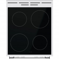 Готварска печка Gorenje GEC5A61WG, 70L, 4 котлона, 10 програми, 275C, AquaClean, SilverMatte, Бял