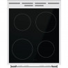 Готварска печка Gorenje GEC5A61WG, 70L, 4 котлона, 10 програми, 275C, AquaClean, SilverMatte, Бял