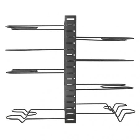 Органайзер за кухня Kinghoff KH 1640, За тигани или капаци, 8 нива, Метал, Черен