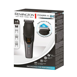 Машинка за подстригване Remington Power X6 HC6000, 0.5-35 mm, Автономия 90 мин, Стоманени ножове, LED дисплей, Сив/син