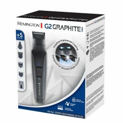 Комбиниран тример Remington PG2000 G2 Graphite, Самонаточващи се остриета с графитено покритие, Автономия 40 мин., LED индикатор, Черен