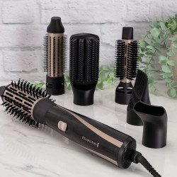 Четка за сушене и стилизиране Remington Blow Dry and Style AS7700, 1200W, Керамично покритие, Cool Shot, 6 приставки, Черен/Бежов