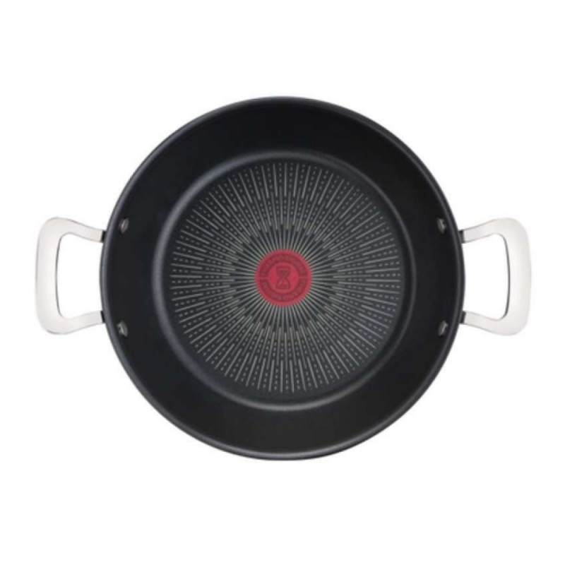 Уок Тиган Tefal G2557172 SHAL26CV M Unlimited, 26 см, Капак, Незалепващо покритие, Thermo-signal, Индукция, Черен