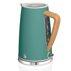 Електрическа кана Swan SK14610GREN, 3000W, 1.7L, Неръждаема стомана, Миещ се филтър, Зелен