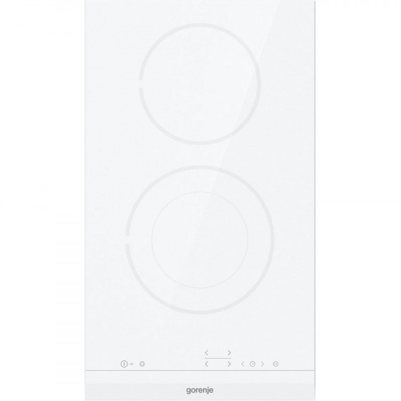 Керамичен плот за вграждане Gorenje ECT322WCSC, 2900W, 2 зони, 8 степени, StopGo, StayWarm, Бял