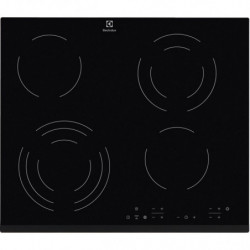 Керамичен плот за вграждане Electrolux EHF6343FOK, 6400W, 4 зони, 9 степени, Stop & Go, Таймер, Черен