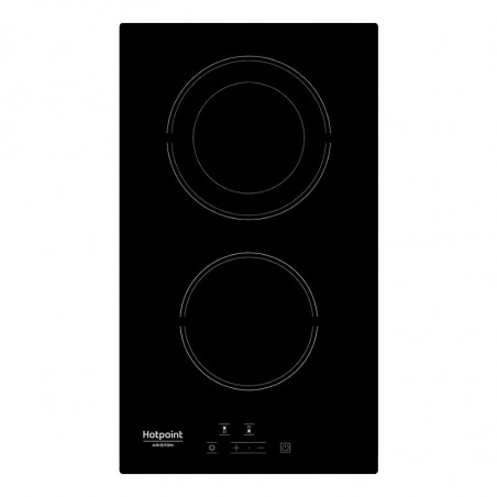 Керамичен плот за вграждане Hotpoint-Ariston HRD 5030 B, 2900W, 2 зони, 9 степени, Електрически, Черен