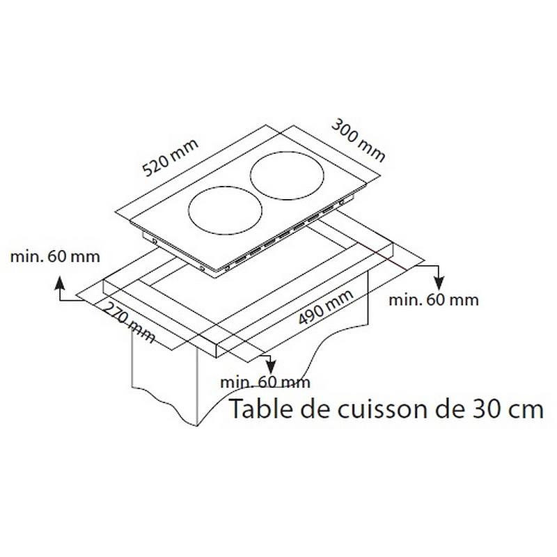 Керамичен плот за вграждане Hotpoint-Ariston HRD 5030 B, 2900W, 2 зони, 9 степени, Електрически, Черен