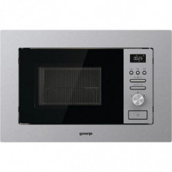 Микровълнова фурна за вграждане Gorenje BM201AG1X, 20 л, 1000 W, Грил, Автоматични програми, AquaClean, Сребрист