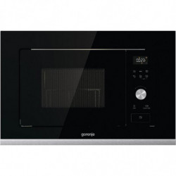 Микровълнова фурна за вграждане Gorenje BM201AG1BG, 20 л, 1000 W, 5 нива, Грил, 15 програми, Размразяване, Touch Screen, Черен/сребрист