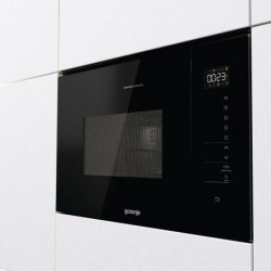 Вградена микровълнова фурна Gorenje BMI251SG3BG, 25 л, 1200 W, 5 нива, 15 програми, Грил, Размразяване, AquaClean, Черен