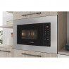 Микровълнова фурна за вграждане Indesit MWI 120 GX , 20 l, 1000 W, Кварцов грил, LCD дисплей, Автоматично готвене, Push&Go,