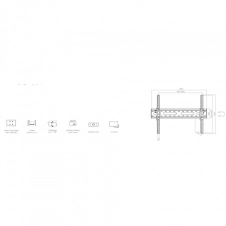 Стойка за телевизор Crown WM45K3780ST / KL31-46T, 37-80", До 45 кг, Черен