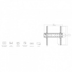 Стойка за телевизор Crown WM45K3270ST, 32-70", До 45 кг, Черен