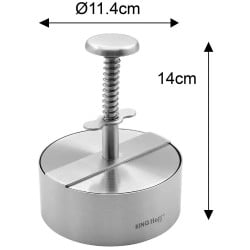 Преса за бургери Kinghoff KH 1879, Неръждаема стомана, Диаметър 11.4 см, Инокс