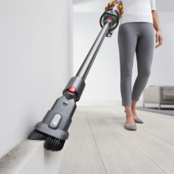 Вертикална прахосмукачка Dyson V15 Detect Аbsolute, 660W, 0.76 л, 60 мин автономия, Сензори, 3 режима, LCD, Сив