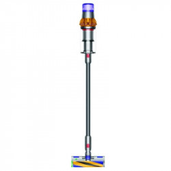 Вертикална прахосмукачка Dyson V15 Detect Аbsolute, 660W, 0.76 л, 60 мин автономия, Сензори, 3 режима, LCD, Сив