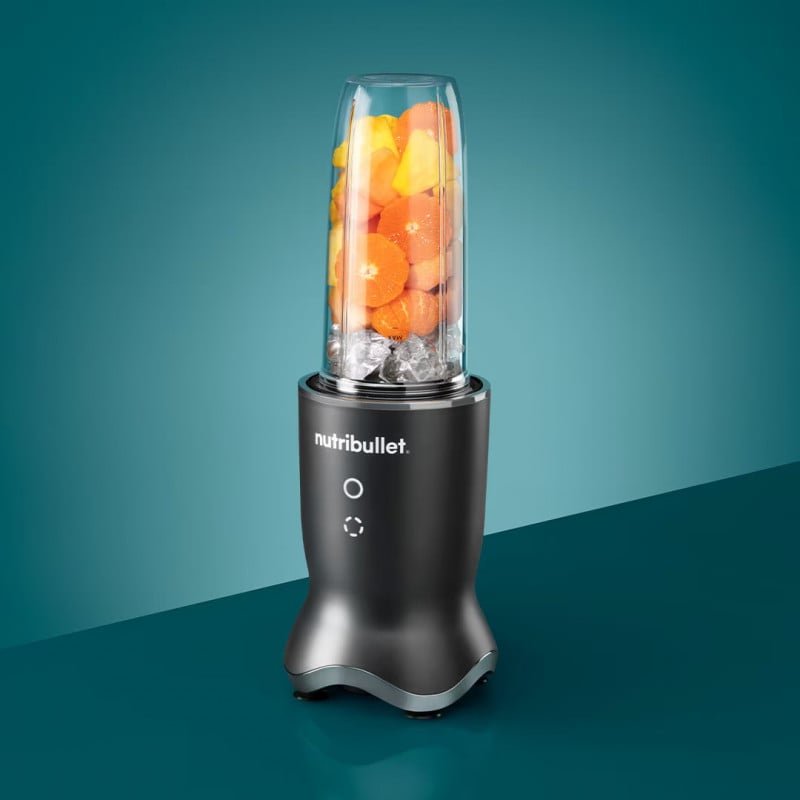 Блендер Nutribullet NB1206DGCC, 1200W, 900 мл, 1 скорост + Pulse, Сензорни бутони, Без BPA, Тъмносив/сребрист