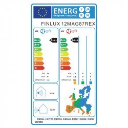 Инверторен климатик Finlux 12MAG87REX, 12000 BTU, Wi-Fi, A+++, 4D обдухване, Комфортен бриз, Плазмен филтър, Бял