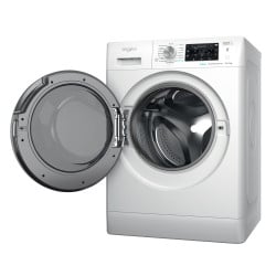 Пералня със сушилня Whirlpool FFWDD 1076258 SV EE, Инверторен мотор, 16 програми, 1600 об/мин, 10 кг, Клас E, LCD дисплей, Таймер, Бял