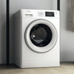 Пералня със сушилня Whirlpool FFWDD 1076258 SV EE, Инверторен мотор, 16 програми, 1600 об/мин, 10 кг, Клас E, LCD дисплей, Таймер, Бял