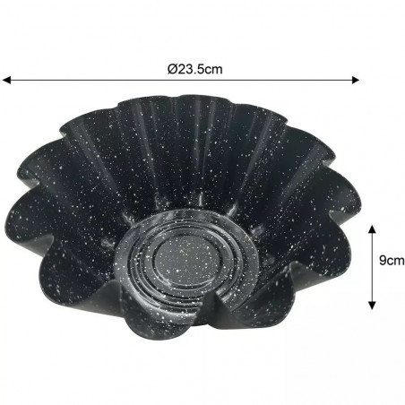 Форма за печене на кекс Klausberg KB 7837, 23.5x9 см, Незалепващо покритие, Черен
