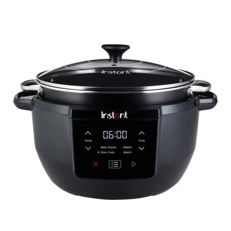 Уред за бавно готвене Slow Cooker Instant Pot Superior 140612801, 800W, 7.1l, До 10 порции, 4 програми, Поддържане на топлината, Черен