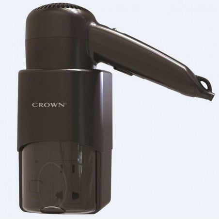 Сешоар Crown CHD-13BWS, 1300W, Автоматичен предпазител, Контакт за самобръсначка, Черен