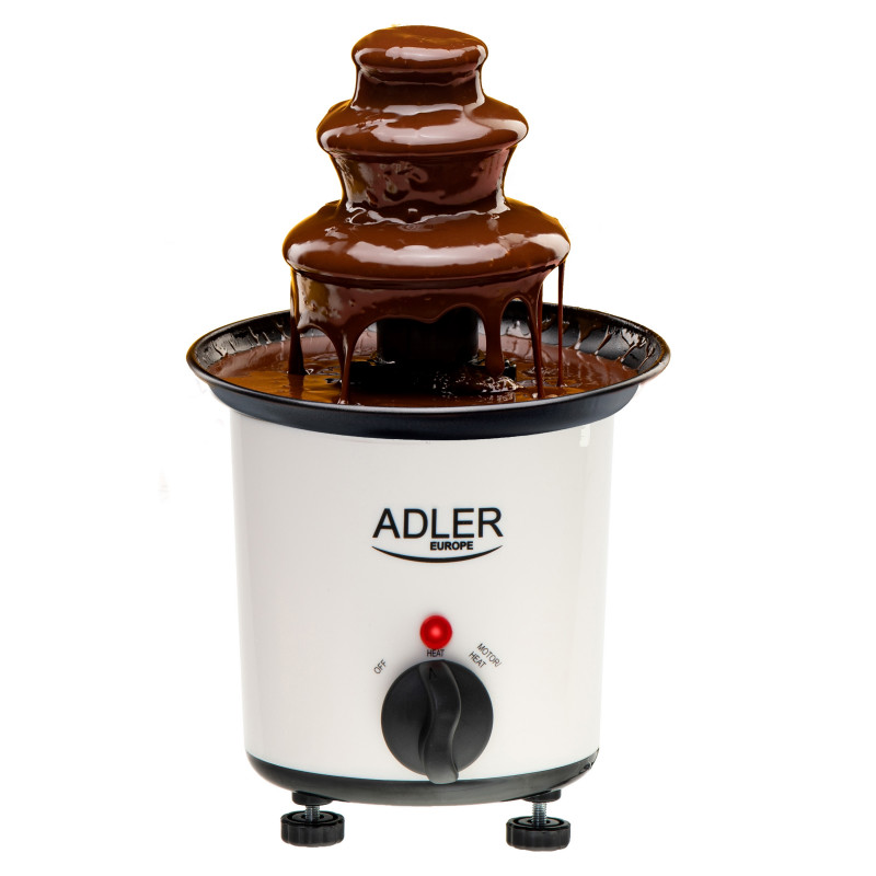 Шоколадов фонтан Adler AD 4487, 30W, 200ml, 80C, Светлинен Индикатор, Бял