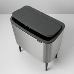 Кош за смет Brabantia Bo Touch 651115, 11/23 л, Леко затваряне, Противоплъзгаща основа, Устойчив на пръстови отпечатъци, Матов Инокс