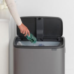 Кош за смет Brabantia Bo Touch 1001276, 60 л, Плавно и безшумно отваряне, Голям отвор, Бронз