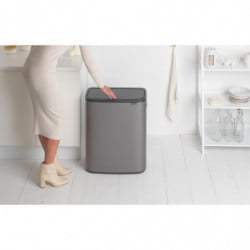 Кош за смет Brabantia Bo Touch 1001276, 60 л, Плавно и безшумно отваряне, Голям отвор, Бронз