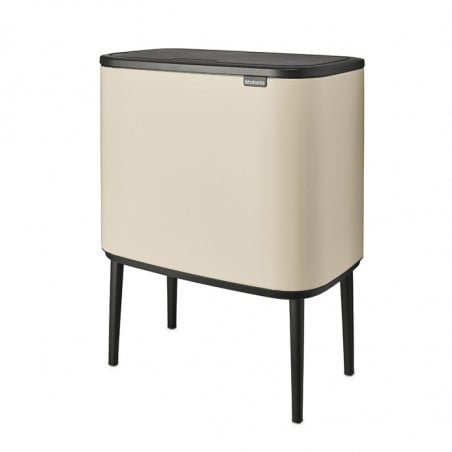 Кош за смет Brabantia Bo Touch 1005550, 3х11 л, Плавно и безшумно отваряне, Голям отвор, Бежов