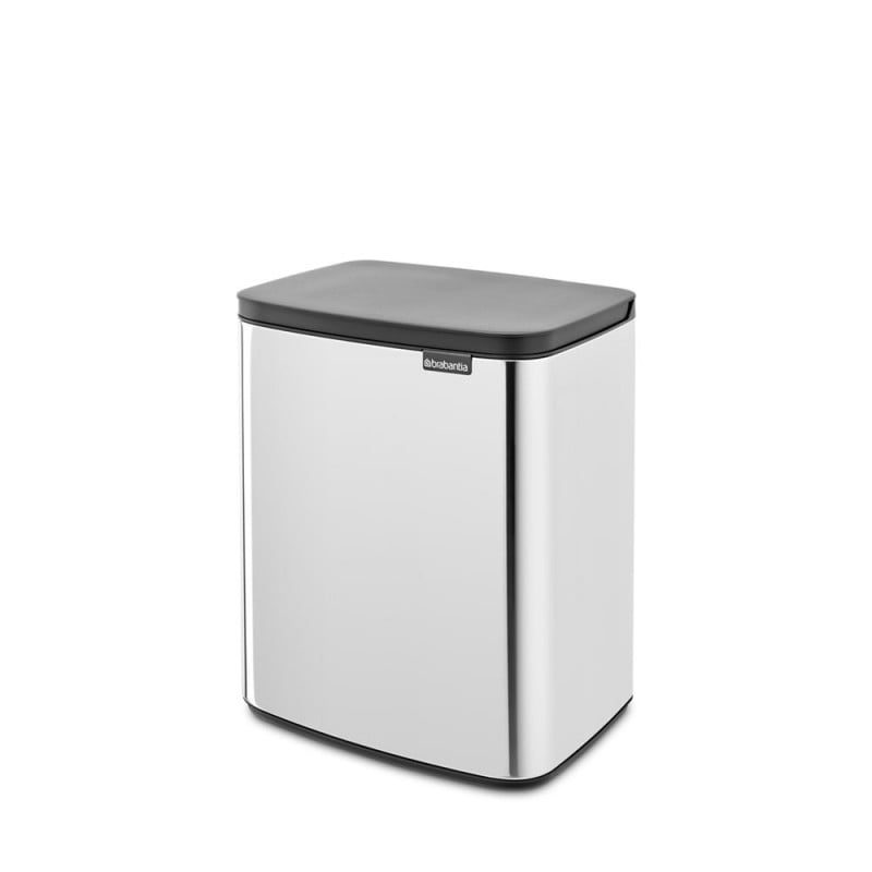 Кош за смет Brabantia Bo Small 1006636, 12 л, Безшумно и плавно отваряне, Инокс