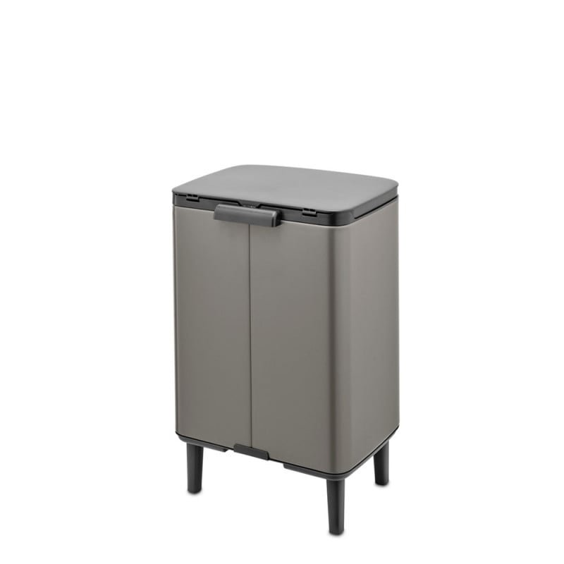 Кош за смет Brabantia Bo Small Hi 1006648, 12 л, Плавно и безшумно отваряне, Сив