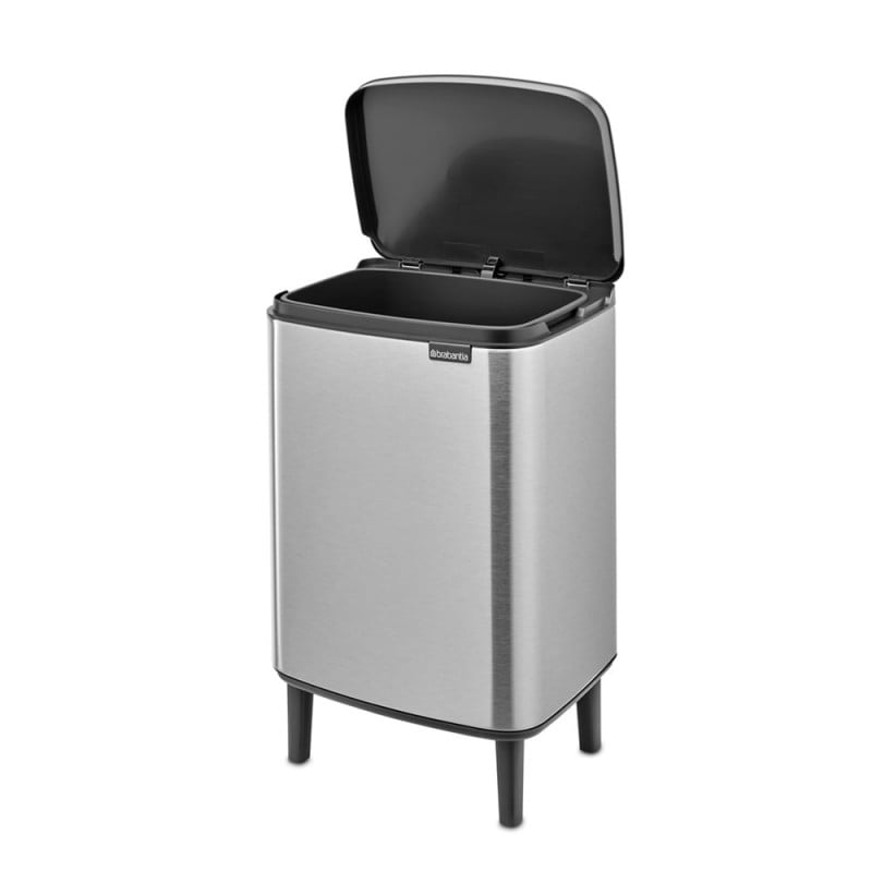 Кош за боклук Brabantia Bo Small Hi 1006650, 12 л, Плавно и безшумно отваряне, Инокс