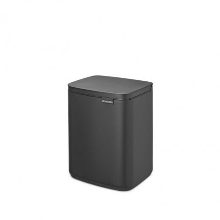 Кош за смет Brabantia Bo Small 1008868, 7л, Плавно и безшумно отваряне, Тъмносив