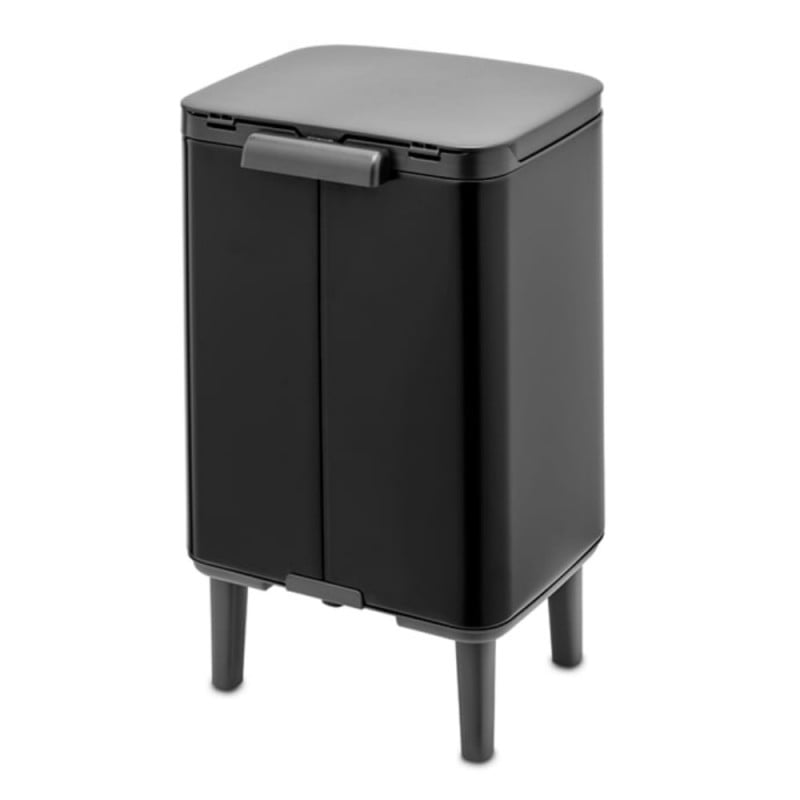 Кош за боклук Brabantia Bo Small Hi 1006645, 7 л, Повдигнат, Плавно и безшумно отваряне, Черен мат