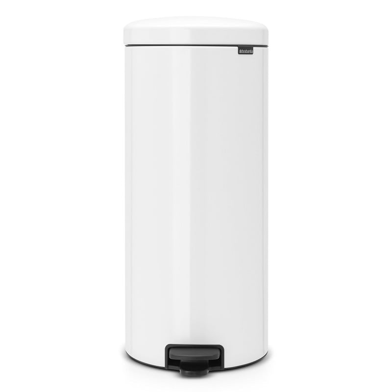 Кош за смет с педал Brabantia NewIcon 649049, 30 л, Леко затваряне, Противоплъзгаща основа, Бял