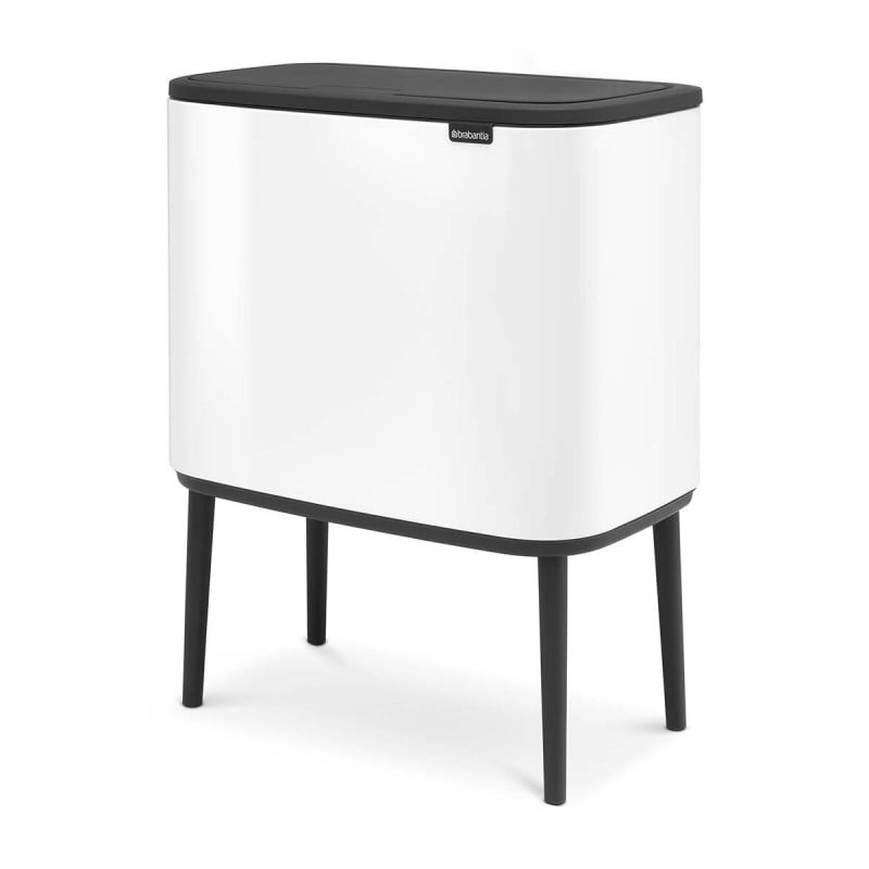 Кош за смет Brabantia Bo Touch 651102, 36 л, Плавно и безшумно отваряне, Голям отвор, Бял