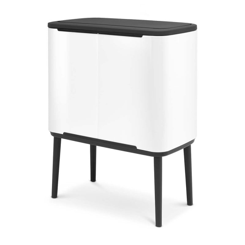 Кош за смет Brabantia Bo Touch 651102, 36 л, Плавно и безшумно отваряне, Голям отвор, Бял