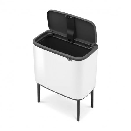 Кош за смет Brabantia Bo Touch 651102, 36 л, Плавно и безшумно отваряне, Голям отвор, Бял