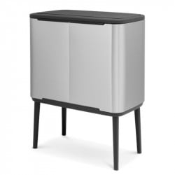 Кош за смет Brabantia Bo Touch 651115, 11/23 л, Леко затваряне, Противоплъзгаща основа, Устойчив на пръстови отпечатъци, Матов Инокс